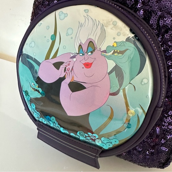 Loungefly Disney Ursula Sequin Mini Backpack NWT | Little Mermaid Villains - Picture 5 of 11